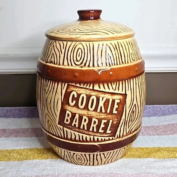 VINTAGE COOKIE BARREL - Picture 1 of 14